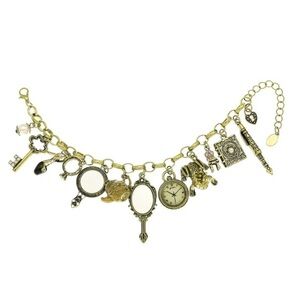 Gold Charm Bracelet with Vintage Accents